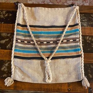 Woven Tote with Rope Handles